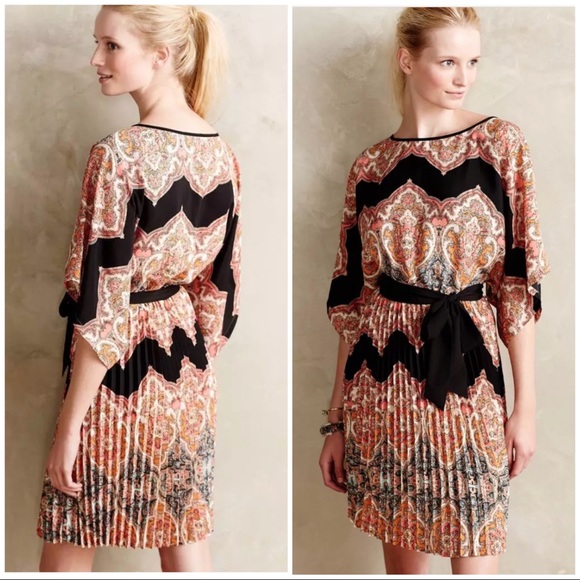 Anthropologie Dresses & Skirts - Anthro Bera Pleated Paisley Dress By Fleur Wood